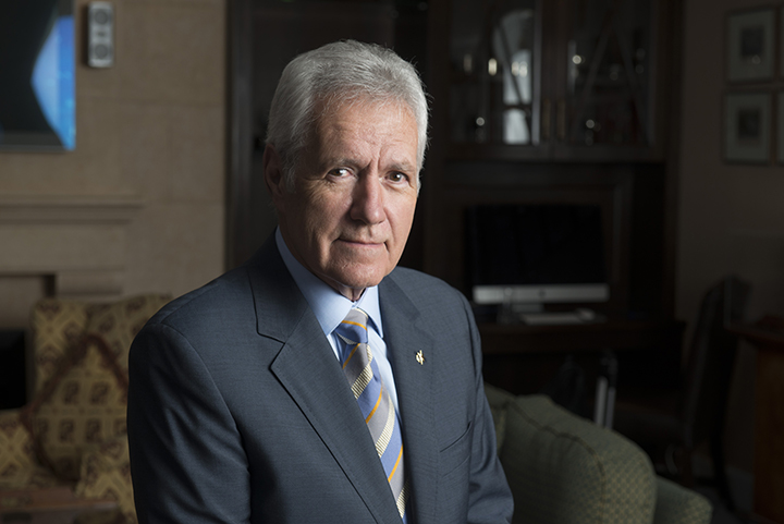 Alex Trebek sits for a portrait