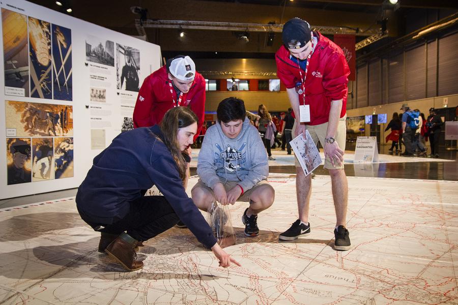 Photo: Alexandra Pope/Canadian Geographic Canadian Geographic Education's Vimy Ridge trench map in Arras
