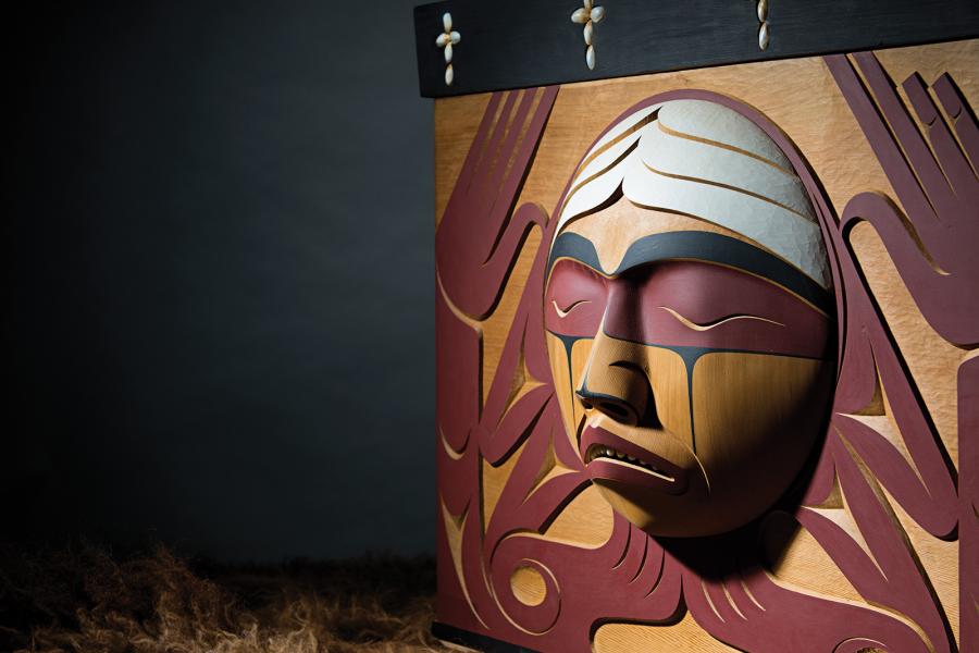 Photo: Thomas Fricke/Canadian Geographic the Truth and Reconciliation Commission of Canada's bentwood box by Luke Marston