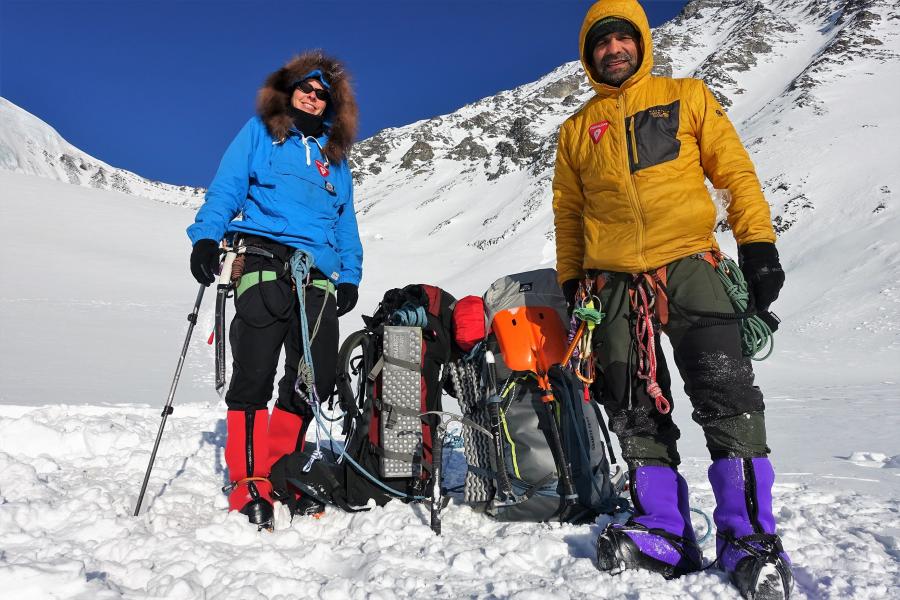 Photo courtesy Pascale Marceau and Lonnie Dupre Pascale Marceau and Lonnie Dupre on a previous expedition in Alaska