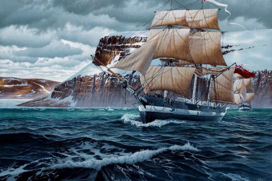 Painting: Christopher Walker Franklin, RCGS, Arctic, painting