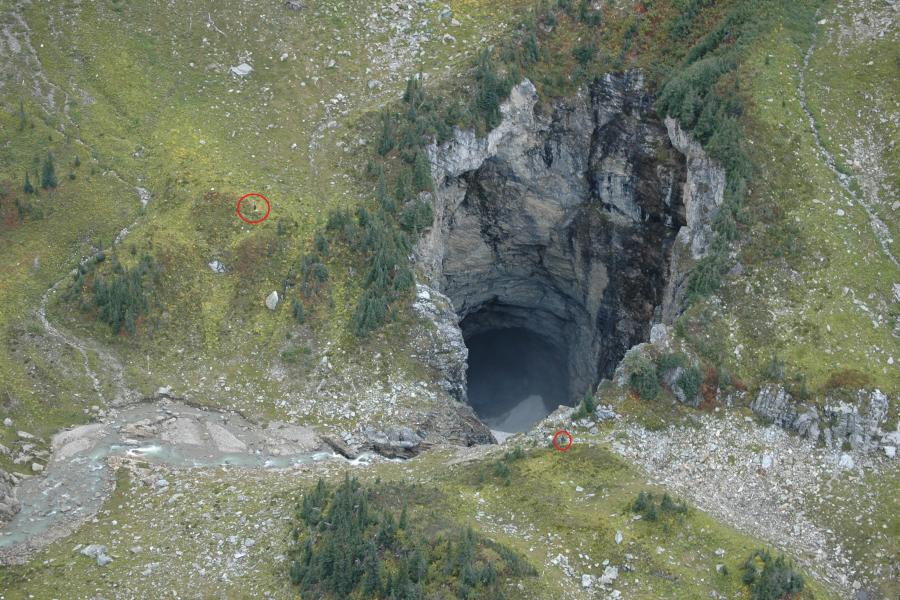 Photo: Catherine Hickson The entrance to the massive cave recently discovered in Wells Gray Provincial Park, B.C.