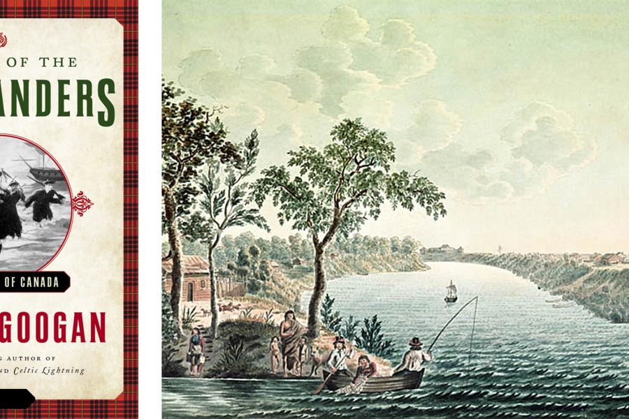 Left: HarperCollins; right: Library and Archives Canada, Acc. No. 1988-250-37 Flight of the Highlanders, settlement, Canada, Scotland, Scottish, Manitoba, Metis