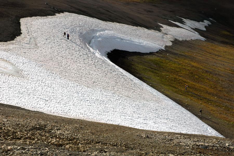 An ice patch archeological site in the Selwyn Mountains of the west-central Northwest Territories. 