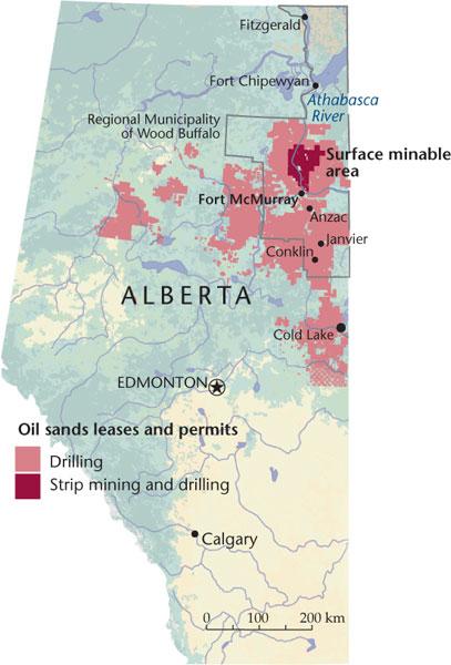 alberta tar sands map