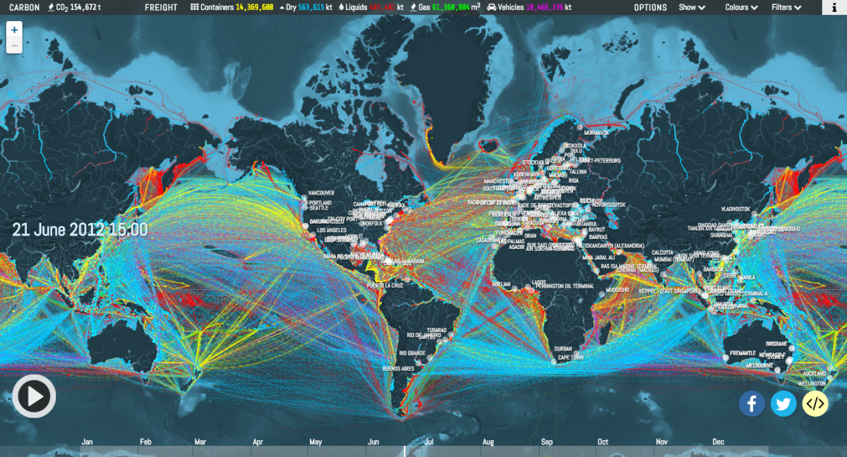 New Map of Shipping Shows Critical Global System