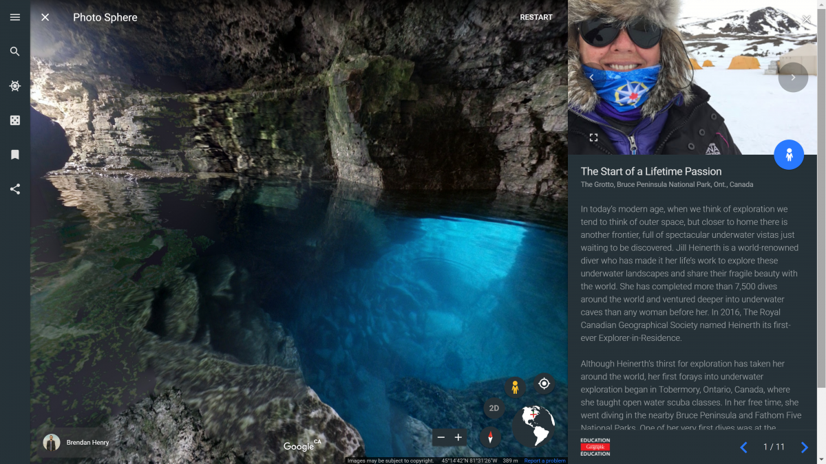 Dive into the water resources with Jill Heinerth and Google