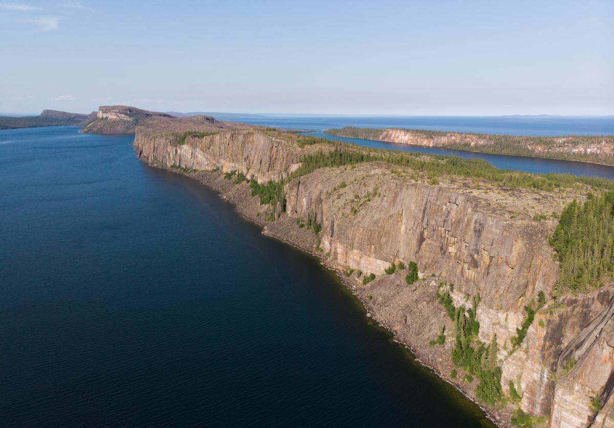 Dramatic cliffs in Thaidene Nene National Park Reserve